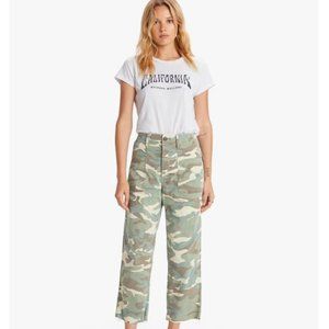 MOTHER | Patch Pocket Private Ankle Fray in Camo